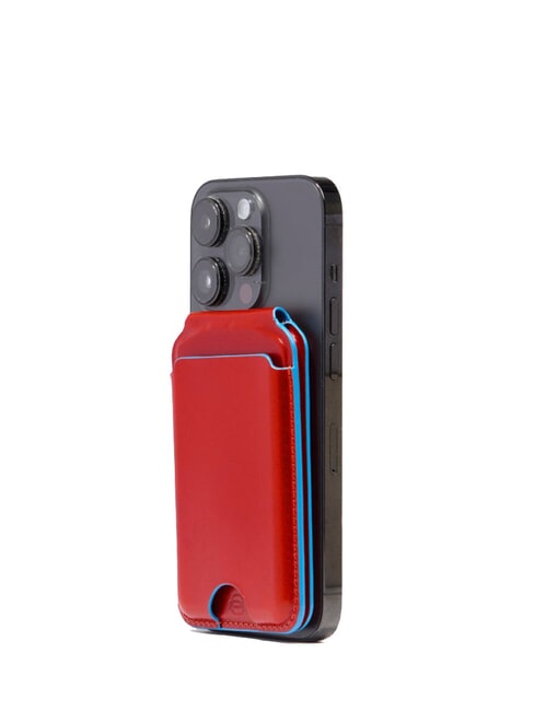 BLUE SQUARE Porte-cartes MagSafe avec tracker ROUGE - Portefeuilles Homme