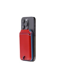 PIQUADRO BLUE SQUARE Porte-cartes MagSafe avec tracker ROUGE - Portefeuilles Homme - 4