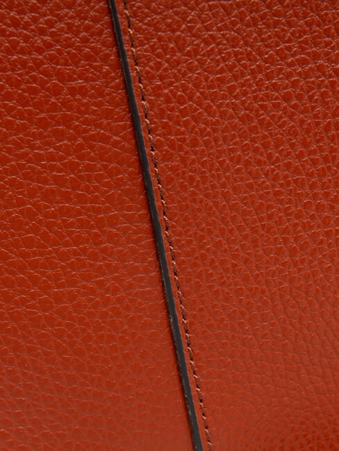 HELENA ROUND Petit sac à bandoulière en cuir rouge brique - Sacs pour Femme