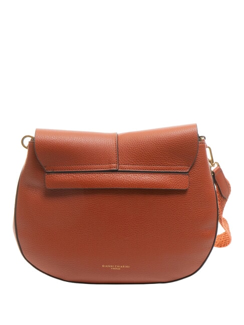 HELENA ROUND Petit sac à bandoulière en cuir rouge brique - Sacs pour Femme