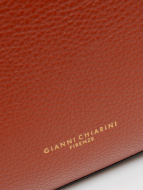 HELENA ROUND Petit sac à bandoulière en cuir rouge brique - Sacs pour Femme