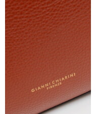 GIANNI CHIARINI HELENA ROUND Petit sac à bandoulière en cuir rouge brique - Sacs pour Femme - 5