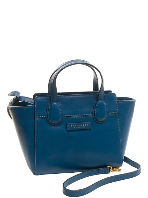 ELETTRA Sac à main en cuir avec bandoulière jean court or - Sacs pour Femme