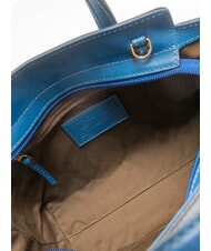 THE BRIDGE ELETTRA Sac à main en cuir avec bandoulière jean court or - Sacs pour Femme - 5