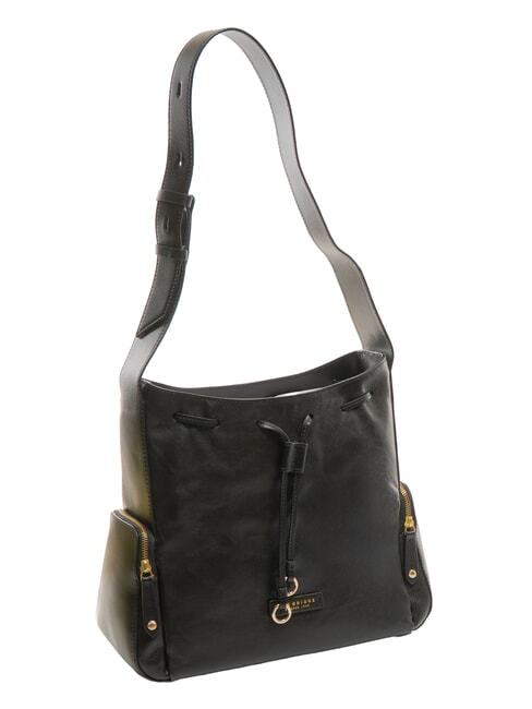 CARLOTTA Sac cartable en cuir avec poches black Gold - Sacs pour Femme