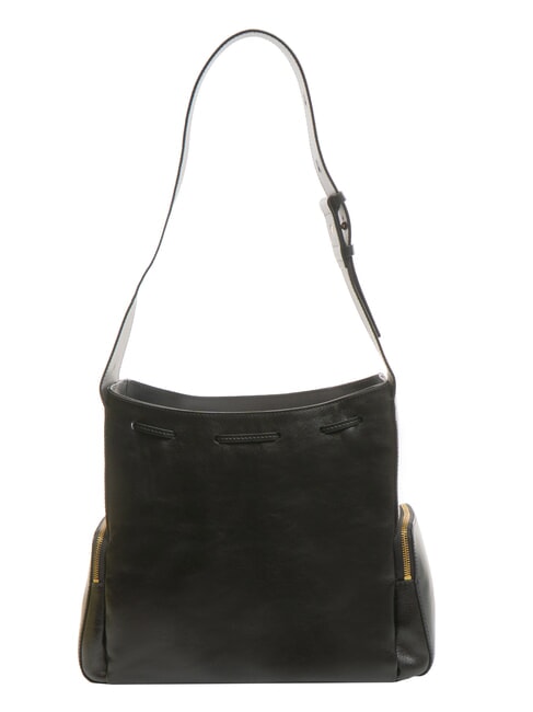 CARLOTTA Sac cartable en cuir avec poches black Gold - Sacs pour Femme