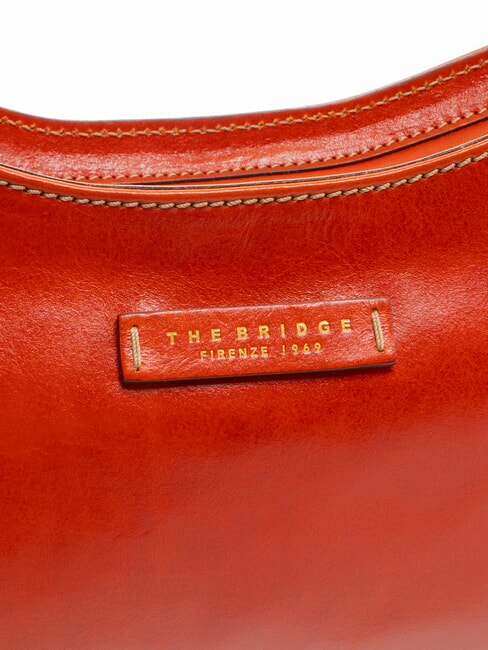 GIORGIA Sac bandoulière en cuir orange brûlé abb. or - Sacs pour Femme