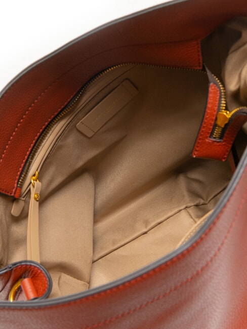 OTTAVIA Sac à bandoulière en cuir rouge brique - Sacs pour Femme