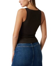 GUESS NEW SL ROUND GUENDALINA Débardeur à logo strassé 4G expresso brun - T-shirt - 2