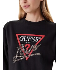 GUESS STUDDED LOVE Sweat-shirt ras du cou avec imprim&eacute; clout&eacute; jetbla - Sweat-shirts pour femmes - 3