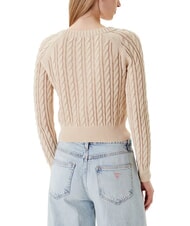 GUESS GISELLE Cardigan en maille torsadée avec boutons crème dissolvante - Chandails pour femmes - 2