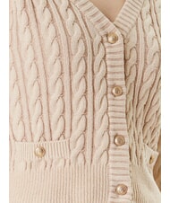 GUESS GISELLE Cardigan en maille torsadée avec boutons crème dissolvante - Chandails pour femmes - 4