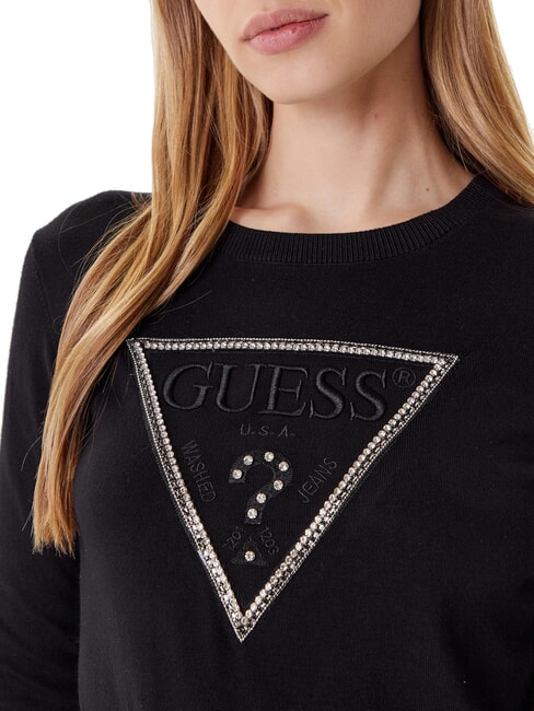 KIARA TRIANGLE LOGO Pull ras du cou avec strass jetbla - Chandails pour femmes