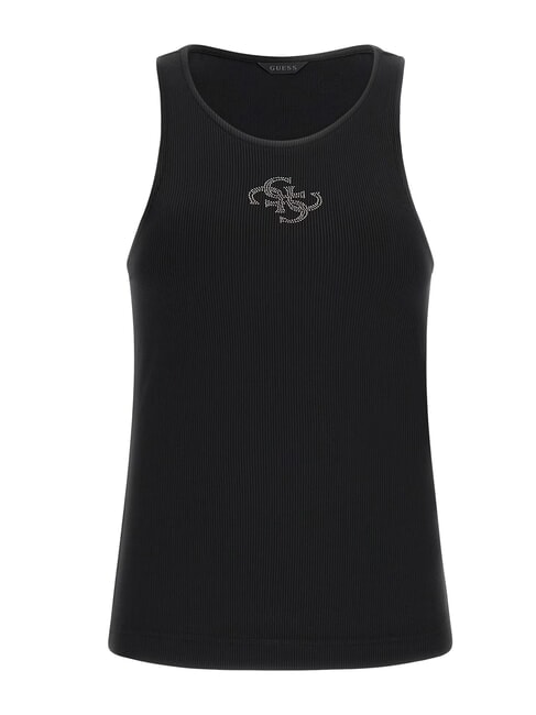 NEW SL ROUND GUENDALINA Débardeur à logo strassé 4G jetbla - T-shirt