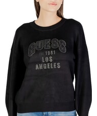 GUESS LEIGHTON LOGO Pull à col rond jetbla - Chandails pour femmes - 5