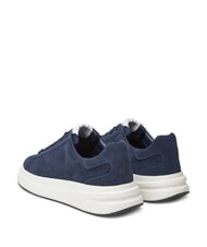 GUESS ELBA  Baskets en cuir bleu - Chaussures Homme - 3