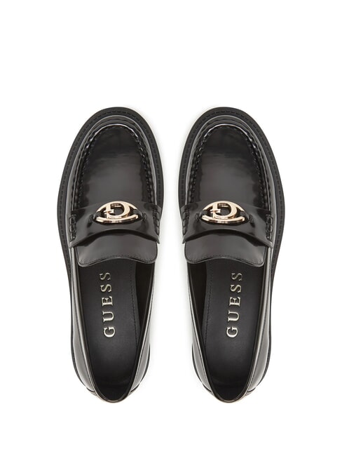 YANIKA Mocassins compens&eacute;s NOIR - Chaussures Femme