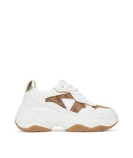 GUESS HAPYY4  Baskets Beige / Marron - Chaussures Femme - 2