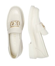 GUESS SHUTTLE  Mocassins en cuir ivoire - Chaussures Femme - 3