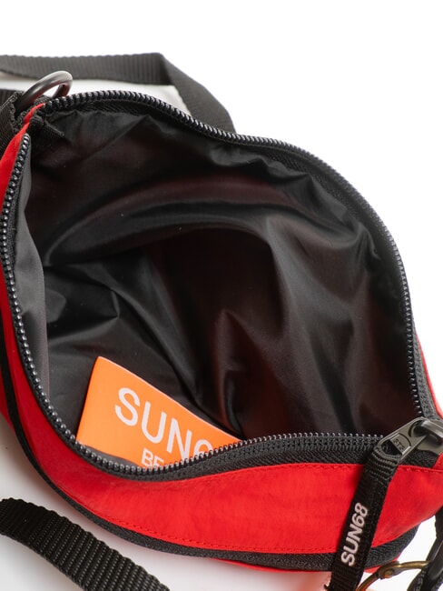 NYLON Sac en nylon avec poche rouge feu - Sacs en Bandoulières pour Homme