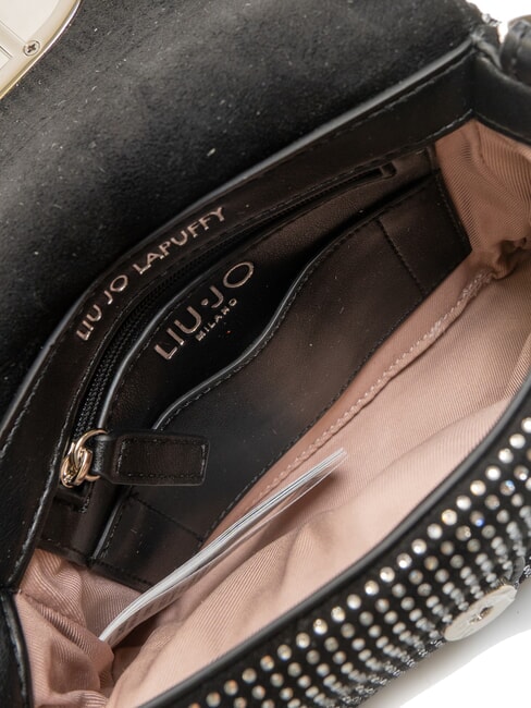 LAPUFFY Micro sac bandoulière avec strass noir/acier - Sacs pour Femme