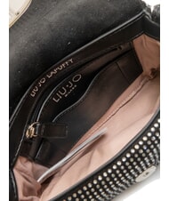 LIUJO LAPUFFY Micro sac bandoulière avec strass noir/acier - Sacs pour Femme - 5
