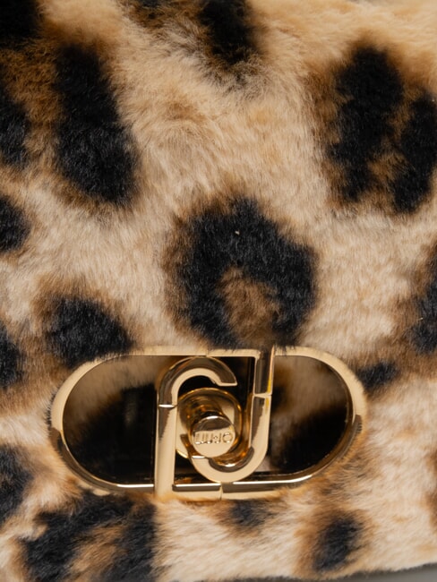 LAPUFFY Sac à bandoulière en peluche à imprimé animal macul naturel. - Sacs pour Femme