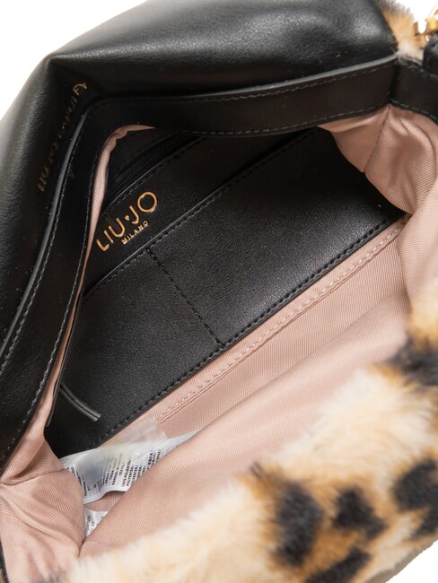 LAPUFFY Sac à bandoulière en peluche à imprimé animal macul naturel. - Sacs pour Femme