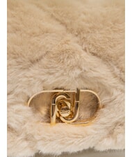 LIUJO LAPUFFY Sac en peluche avec poignée en chaîne marbre - Sacs pour Femme - 3