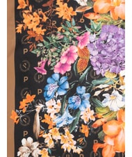 POLLINI FLOWERS TWILL Écharpe imprimée fleurs noires - Écharpes - 4