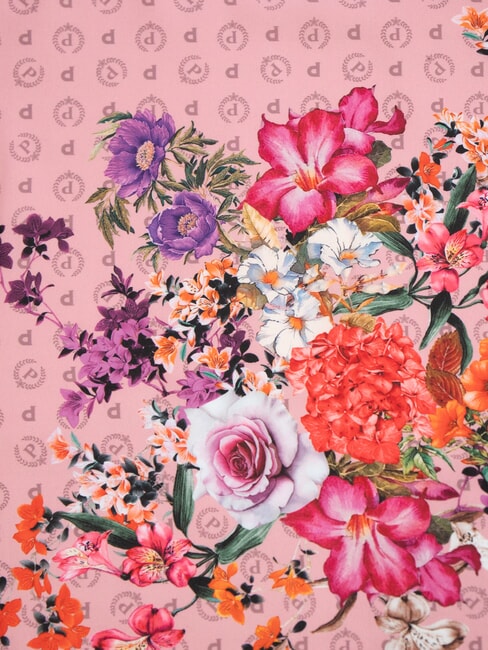 FLOWERS TWILL Écharpe imprimée fleurs roses - Écharpes