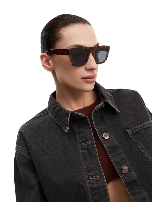 SQUARED OFF SHADES Lunettes de soleil tortue guépard - Lunettes femme