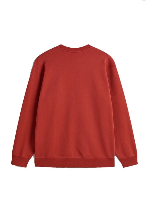 SALTON Sweat-shirt ras du cou en coton ocre rouge - Pulls molletonnés