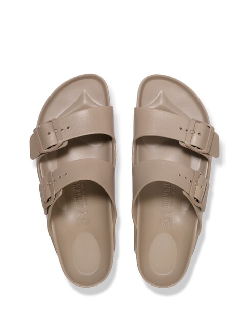 ARIZONA EVA Sandale pantoufle &agrave; deux boucles gris taupe - Chaussures Femme