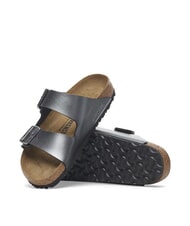 BIRKENSTOCK ARIZONA Sandale pantoufle métallique noir - Chaussures Femme - 6