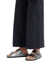 BIRKENSTOCK ARIZONA Sandale pantoufle métallique noir - Chaussures Femme - 7