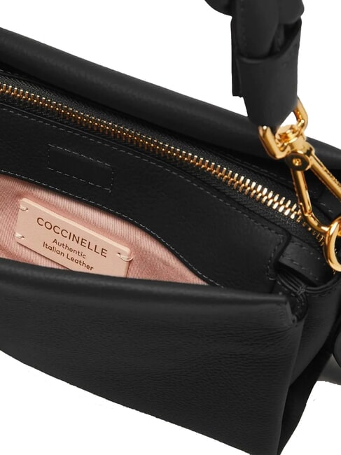 BOHEME GRANA DOUBLE Sac à main, avec bandoulière, en cuir noir/cognac - Sacs pour Femme