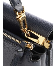 COCCINELLE ARLETTIS Mini sac en cuir texturé bleu nuit - Sacs pour Femme - 3