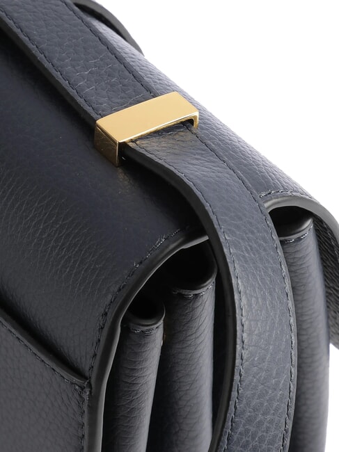 ARLETTIS Sac à main en cuir martelé bleu nuit - Sacs pour Femme