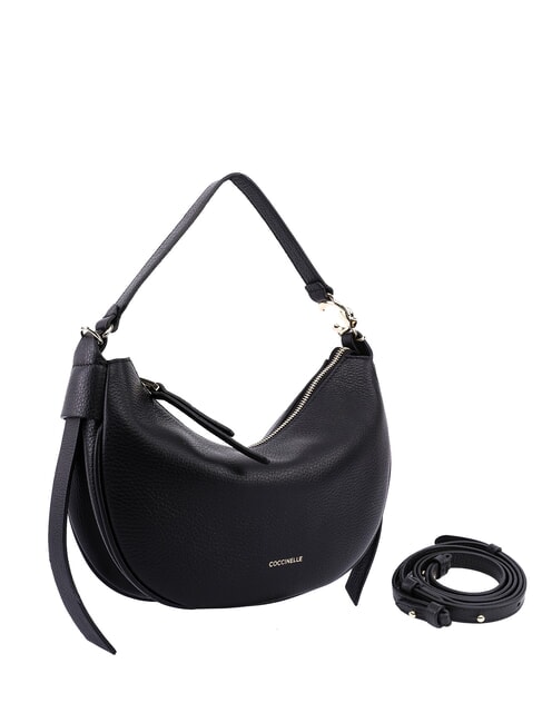 C-EASY Sac cartable moyen en cuir Noir - Sacs pour Femme