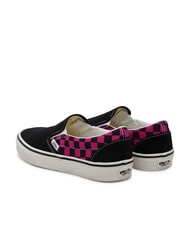 VANS CLASSIC POP CHECK Baskets &agrave; enfiler &agrave; carreaux rose framboise - Chaussures unisexe - 5