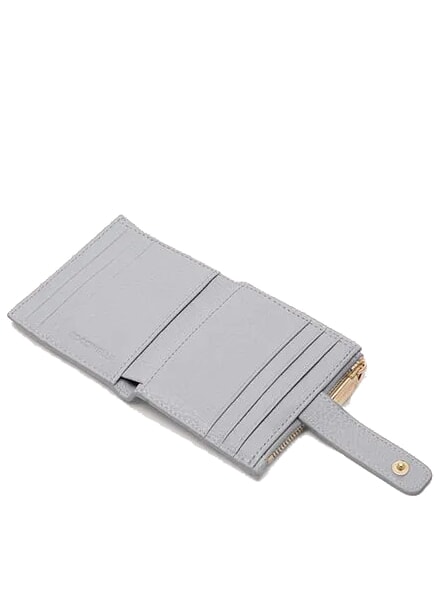 METALLIC SOFT Mini portefeuille en cuir neige - Portefeuilles Femme