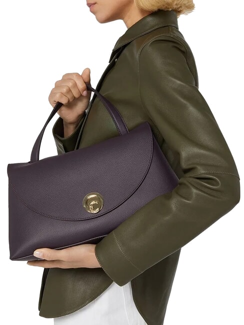 NIKLA Sac à main avec bandoulière noir/cognac - Sacs pour Femme