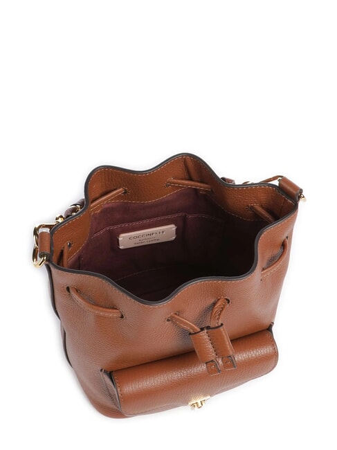 BEAT GENERATION Mini seau en cuir Cognac - Sacs pour Femme