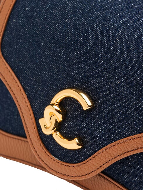 C-ME DENIM Sac à bandoulière bleu den/cognac - Sacs pour Femme