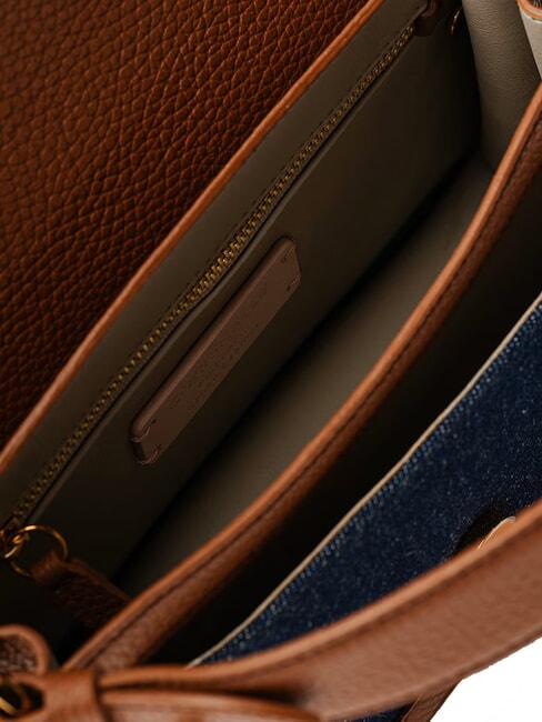 C-ME DENIM Sac à bandoulière bleu den/cognac - Sacs pour Femme