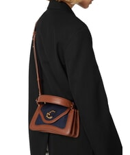 COCCINELLE C-ME DENIM Sac à bandoulière bleu den/cognac - Sacs pour Femme - 5