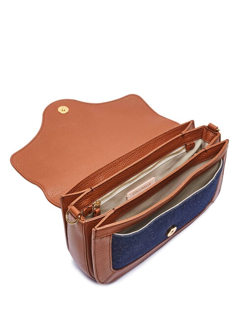 C-ME DENIM Sac à bandoulière bleu den/cognac - Sacs pour Femme