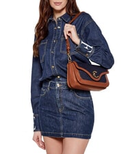 COCCINELLE C-ME DENIM Sac à bandoulière bleu den/cognac - Sacs pour Femme - 5