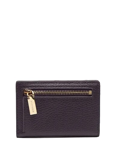 METALLIC SOFT Portefeuille en cuir prunes - Portefeuilles Femme
